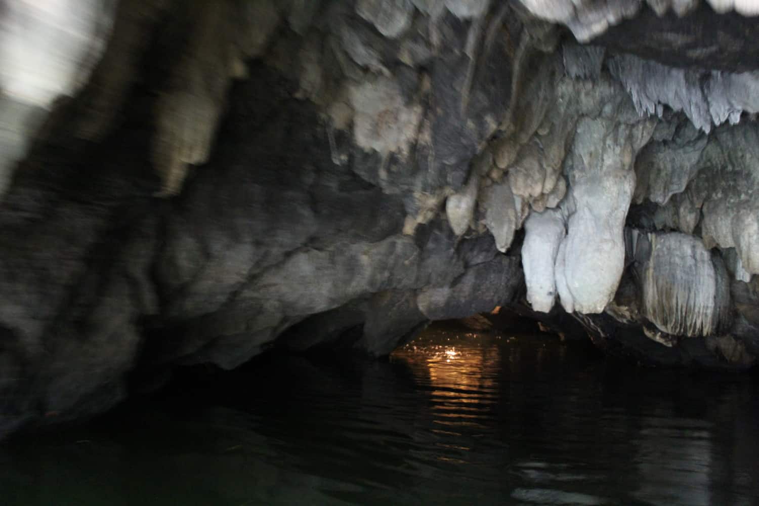 Inside a cave in Trang An, Vietnam