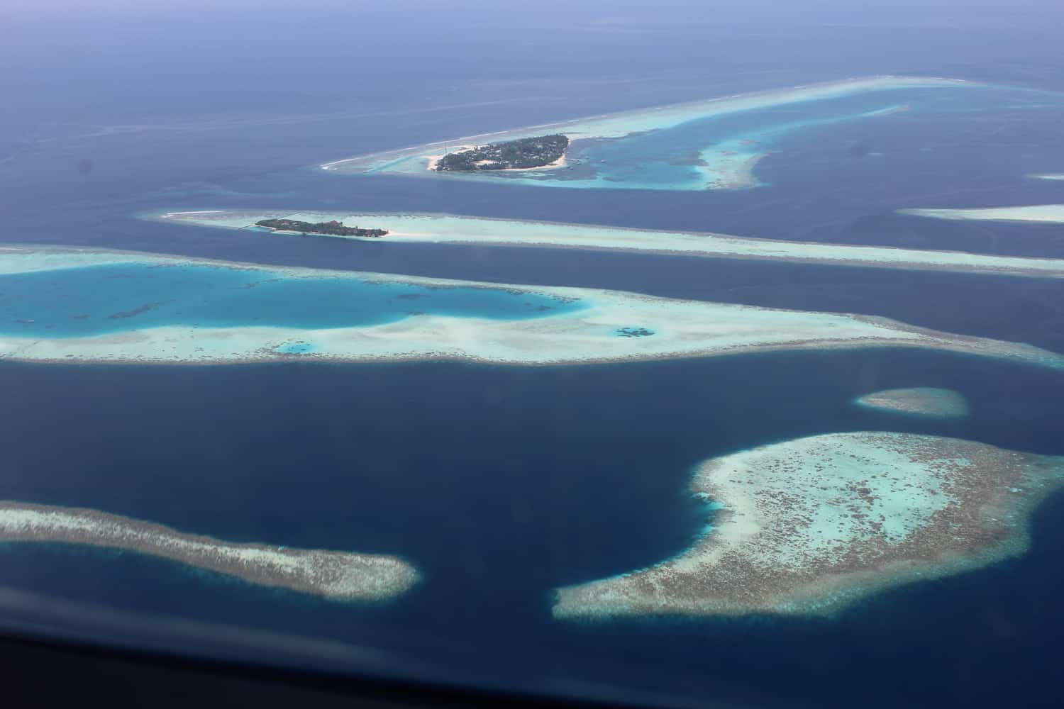 Aerial view of the beautiful islands, Maldives