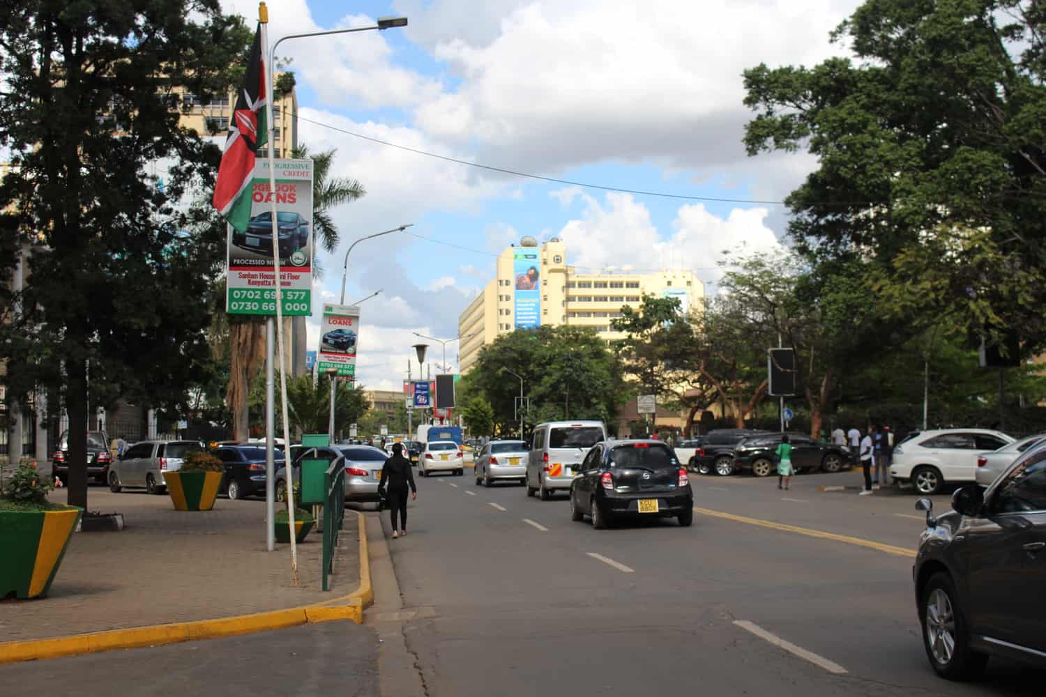 A street in city square, Nairobi, Kenya