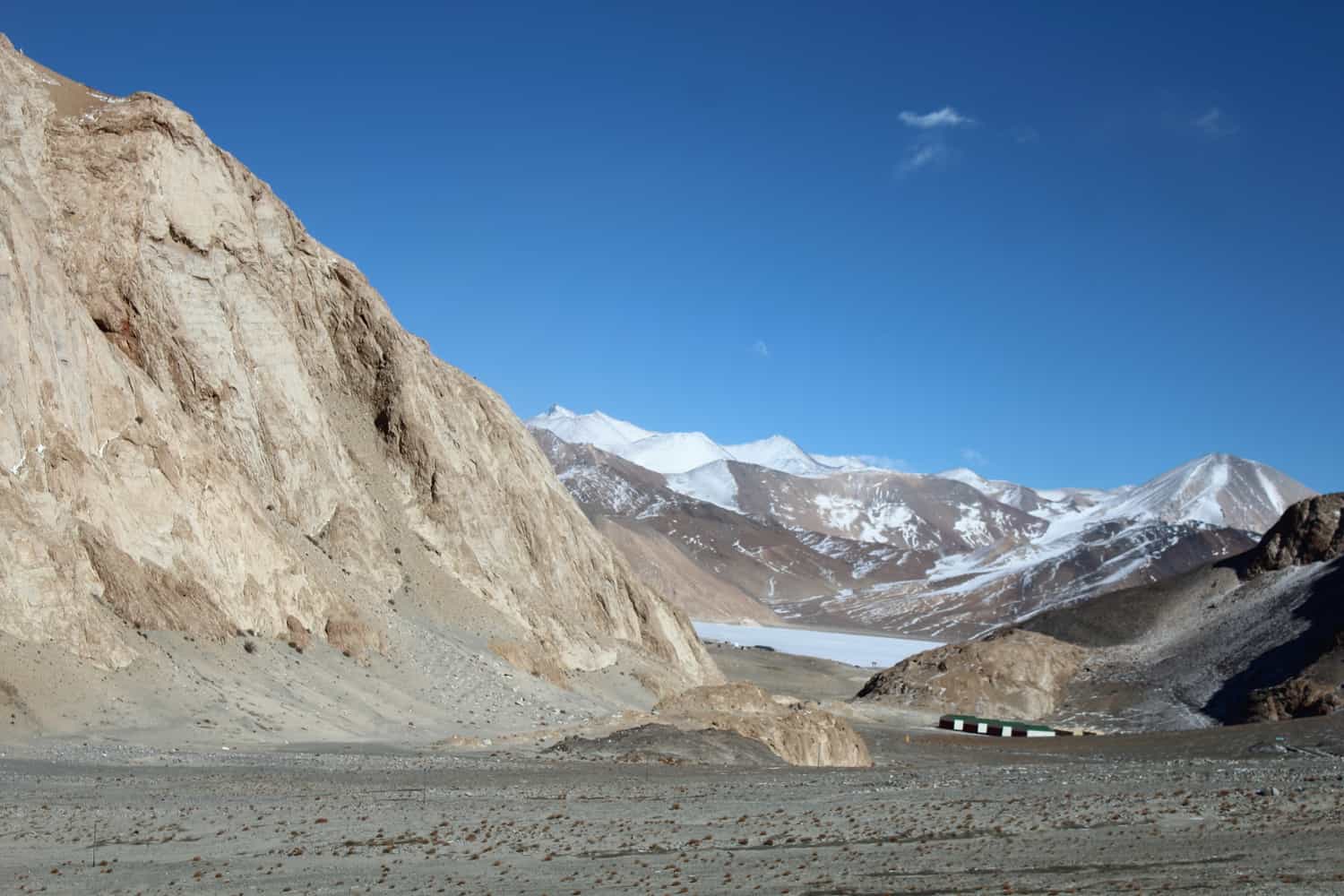 First view of the Pangong lake, Ladakh