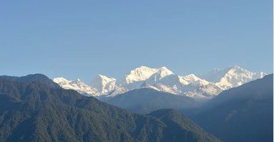 Mountain peaks seen from Pelling, Sikkim