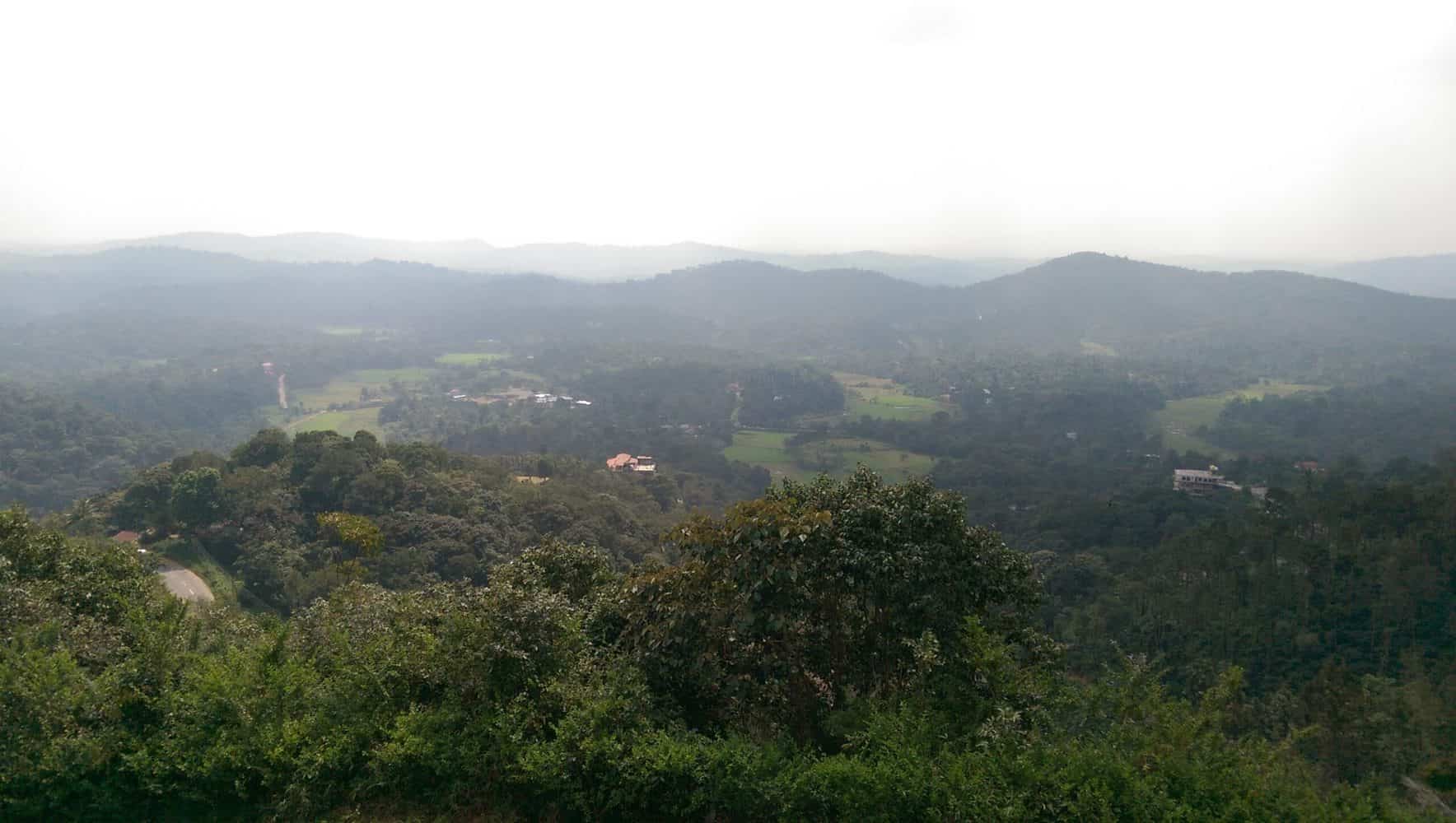 View from Raja's Seat, Madikeri, Karnataka