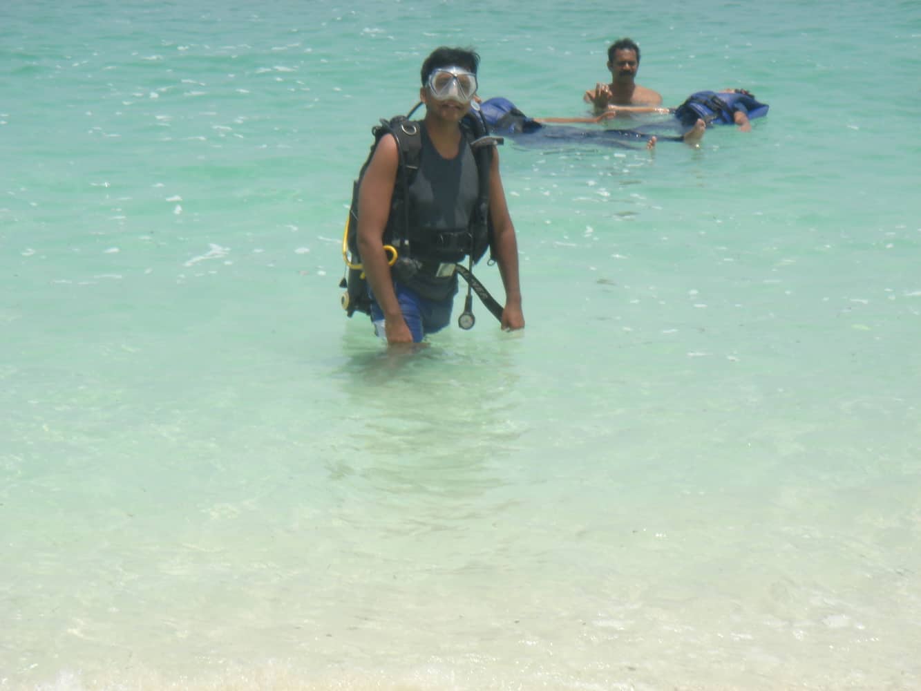 Preliminary training for diving, Lakshadweep, India