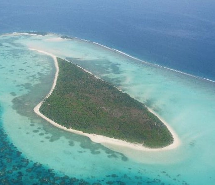 One of the islands in Lakshadweep, India