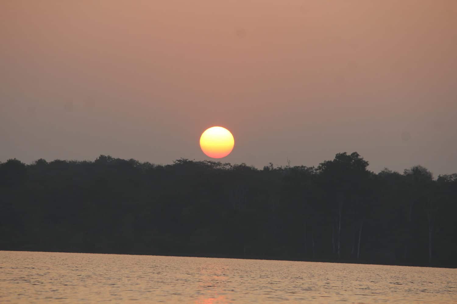 Sunset over Kabini river, Karnataka