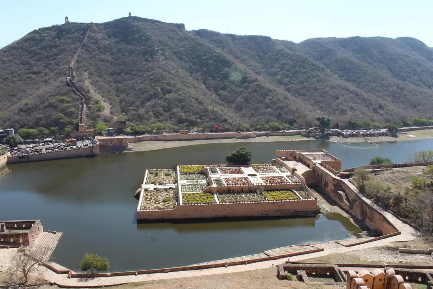 View of lake from Amer fort, Jaipur, Rajasthan
