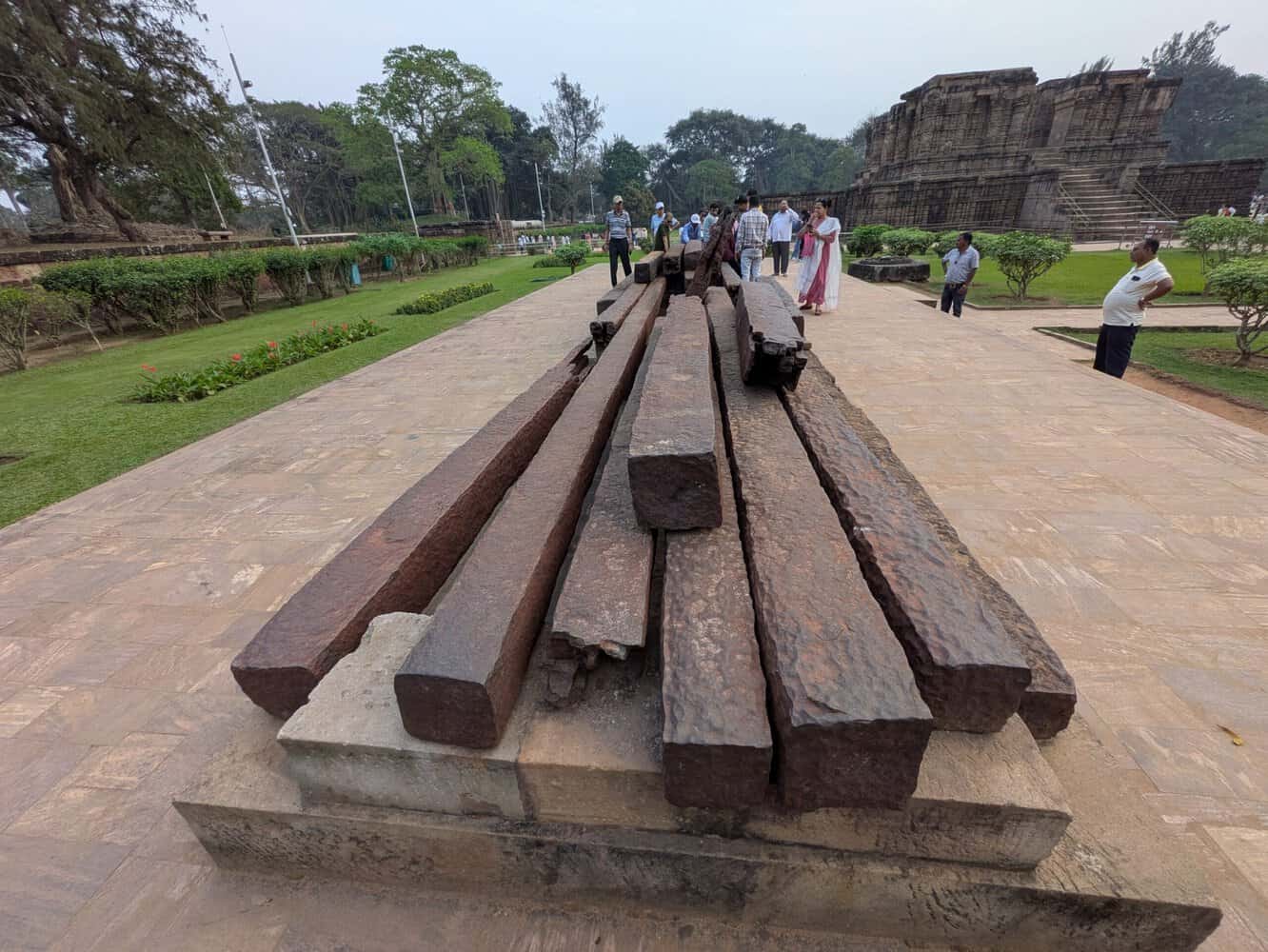 Iron bars at Sun Temple, Konark, Odisha