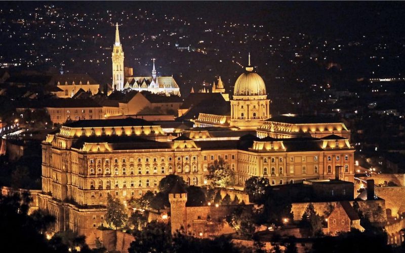 Buda Castle at night, Budapest