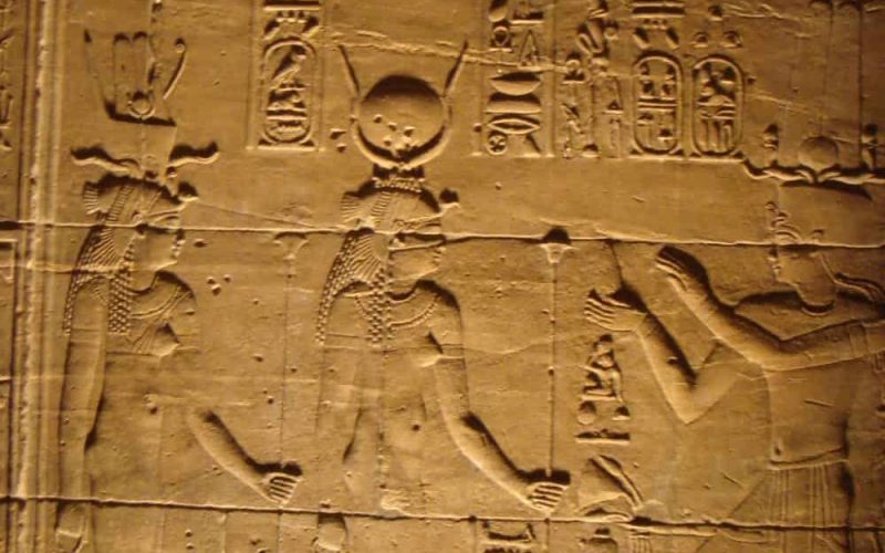 Carvings in Philae temple, Egypt