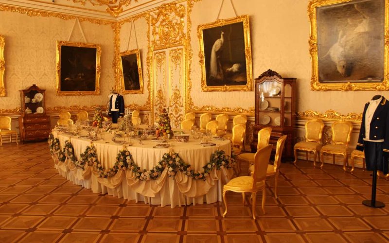 Dining room inside Catherine Palace