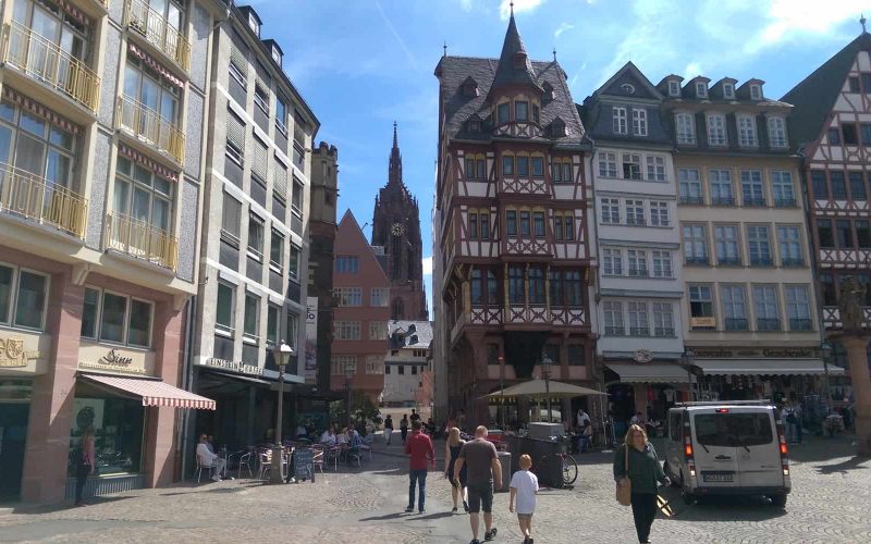 Romerberg, with the Cathedral in the background,Frankfurt, Germany