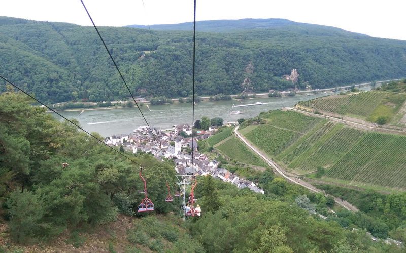 Chairlift down to Assmannshausen, Germany