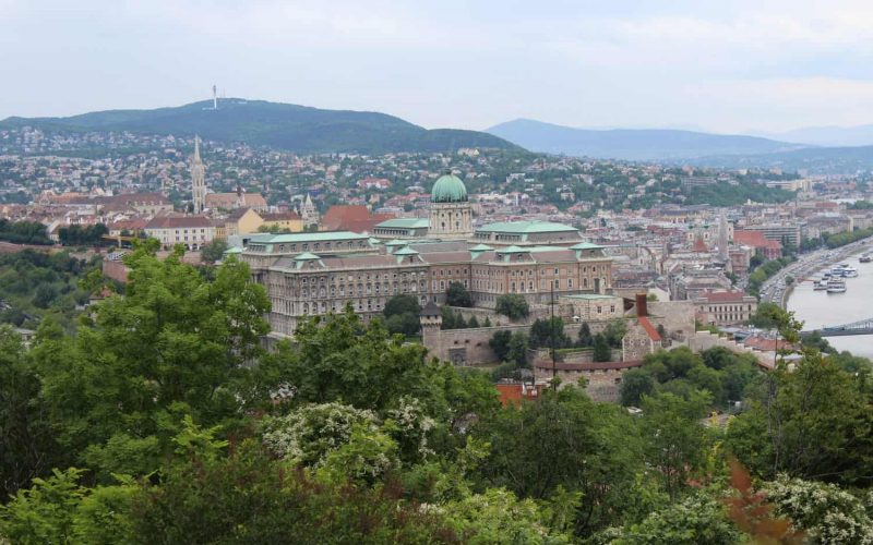 Buda Castle view from Gallert Hill, Budapest