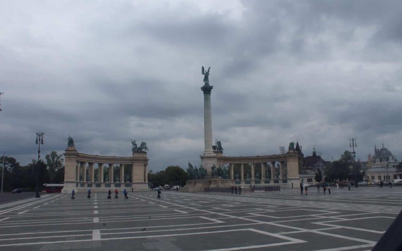 Monument at Heroes' square, Budapest