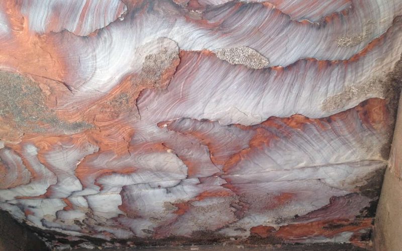 The ceiling at a cave, Petra, Jordan