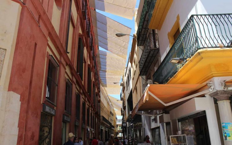 A covered street, Seville, Spain