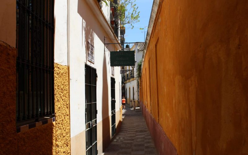 Narrow walkway in Seville, Spain