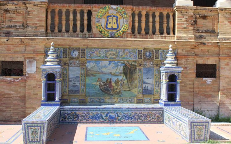 Ceramic benches at Plaza De Espana, Seville, Spain