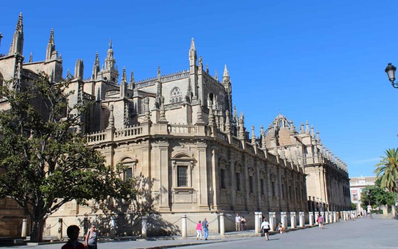 Side view of the Cathedral, Seville, Spain