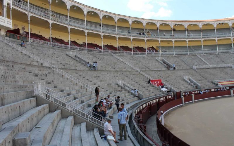 A view of the seating in the shade, Las Ventas, Madrid, Spain