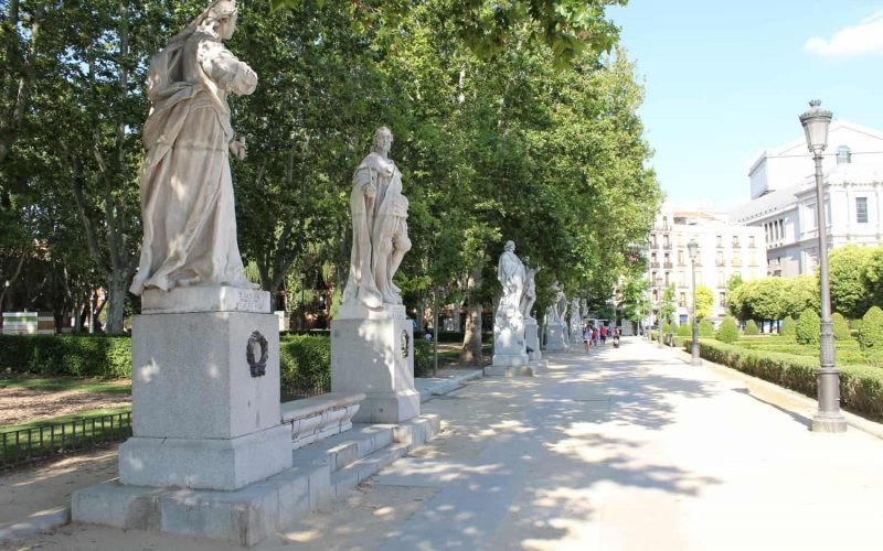 A walkway near the Palace, Madrid, Spain