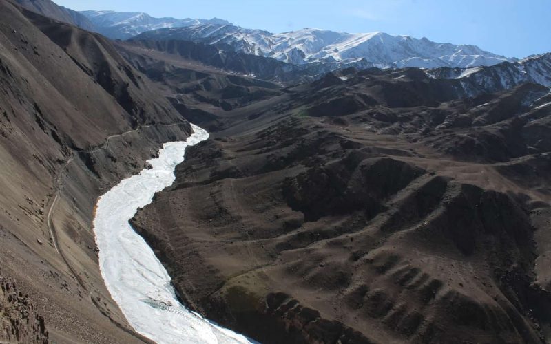The frozen Indus river, Ladakh