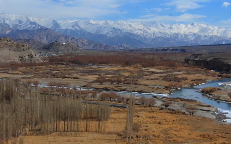 Indus river in Leh plateau, Ladakh