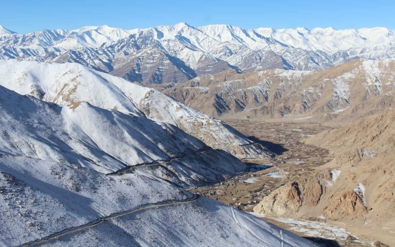 The climb to Chang La pass, Ladakh