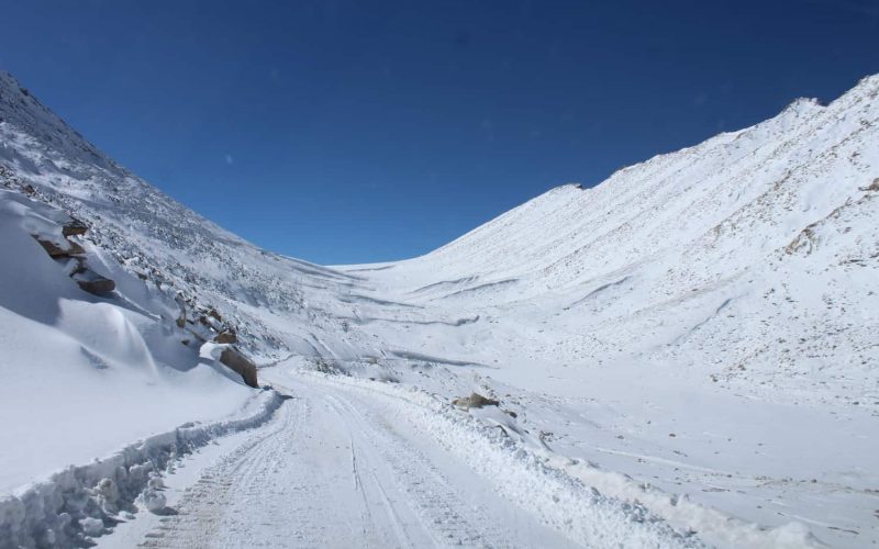 The road just after Change La pass, Ladakh