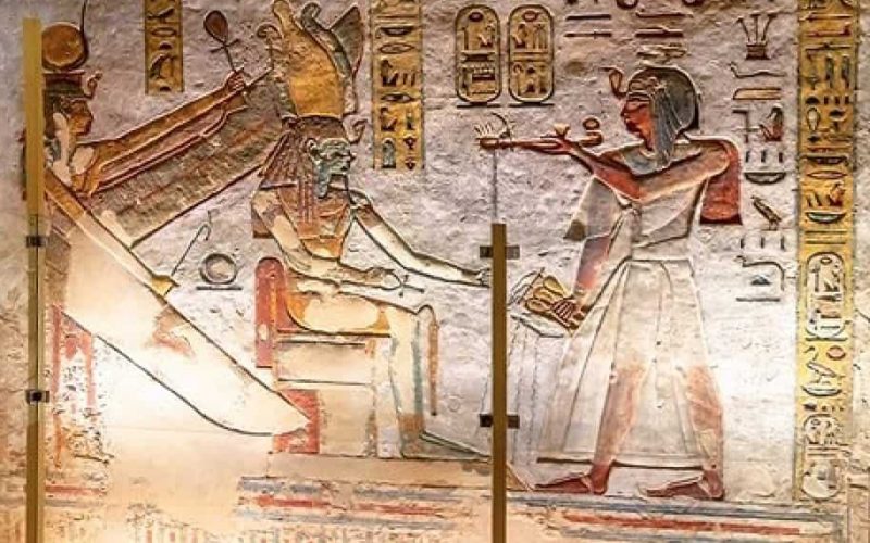 Inside the tomb of Ramses III, Valley of Kings, Luxor, Egypt