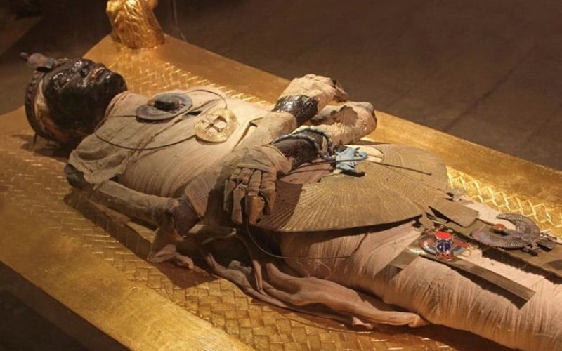 Royal mummy at Egyptian museum, Cairo, Egypt