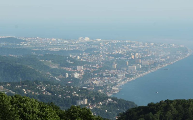 View of Southern Sochi from Mount Akhun