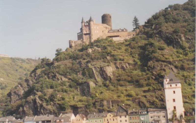 A castle seen during Rhine cruise, Germany